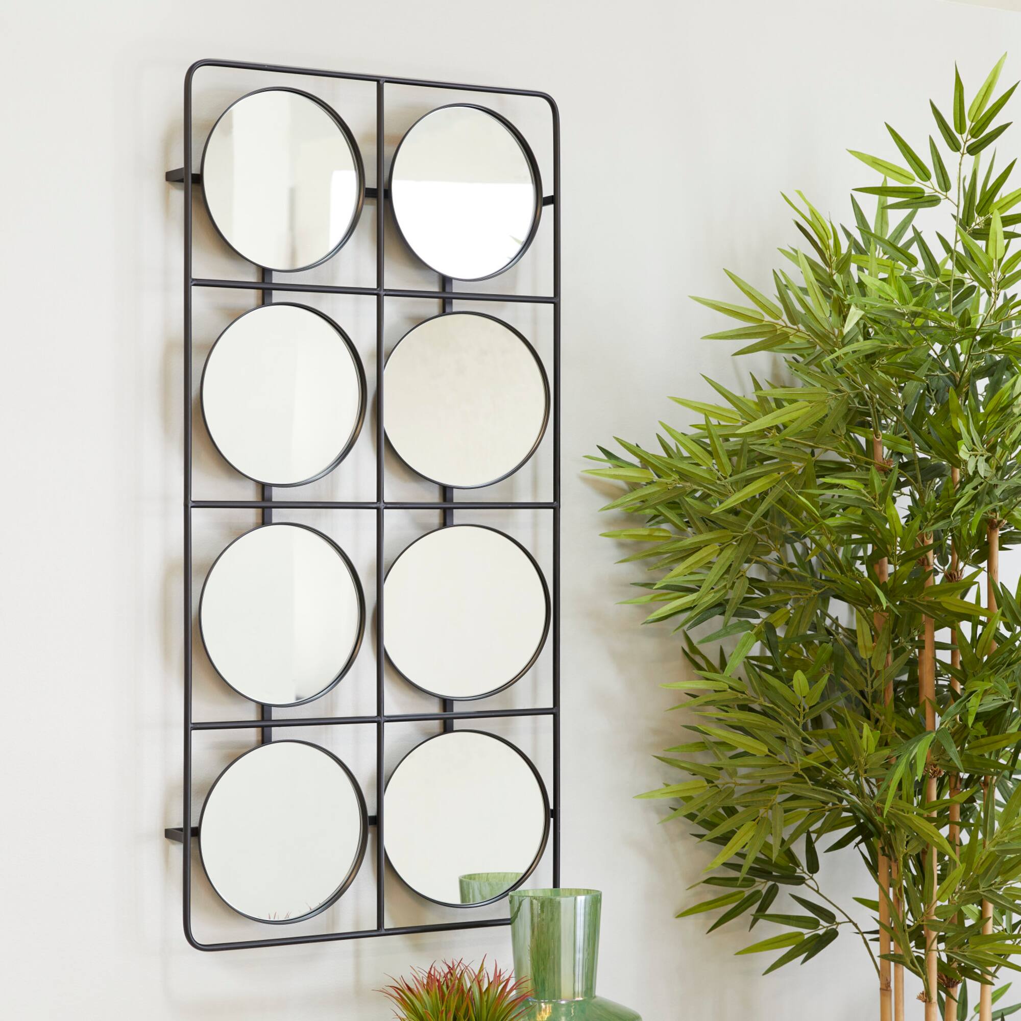 Black Modern Wall Decor, 24" x 3" x 47"